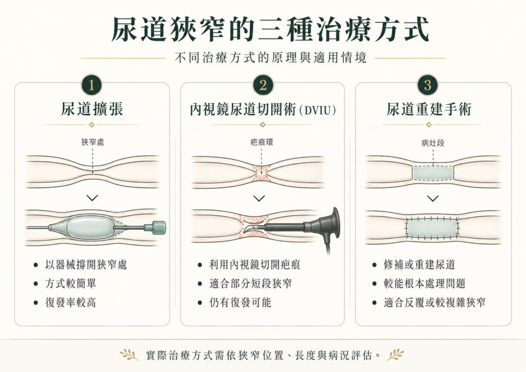 尿道狹窄治療比較圖