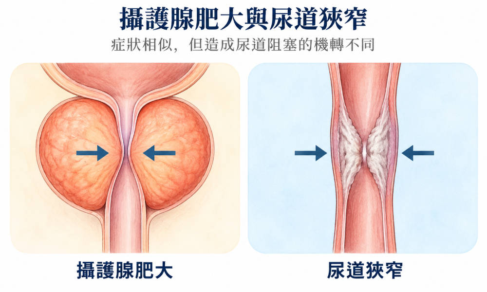 攝護腺肥大跟尿道狹窄比較